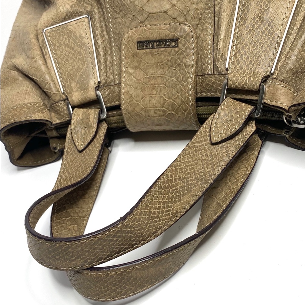 Calvin Klein Leather Embossed Snakeskin Bag - Picture 9 of 12